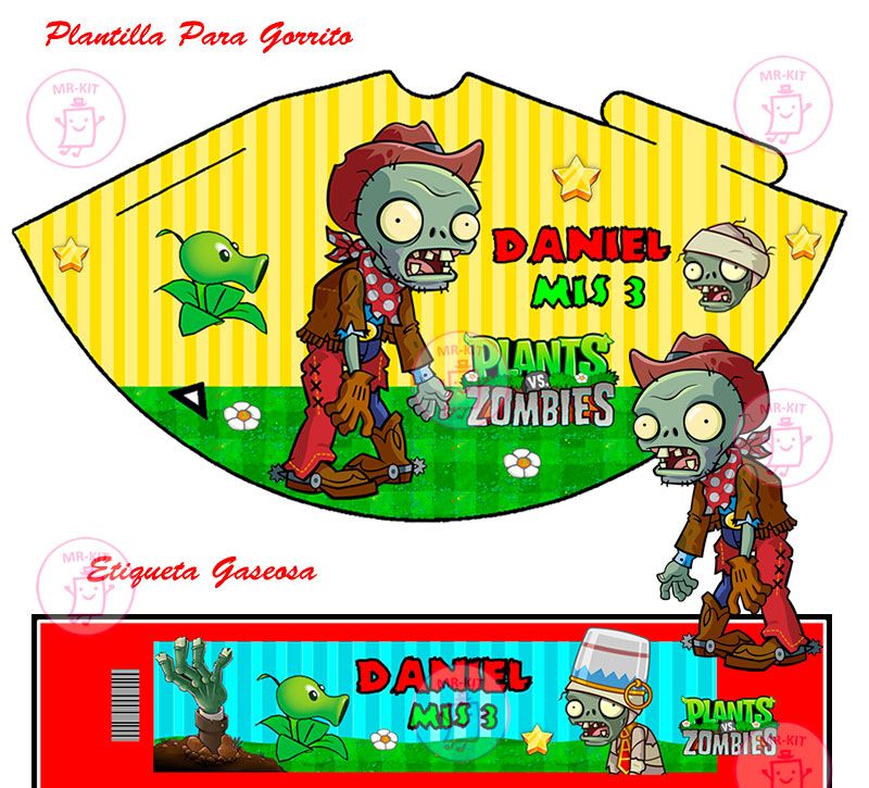 Kit Imprimible Plantas Vs Zombies Candy Bar Tarjetas Y Mas 3500 En Mercado Libre 8900